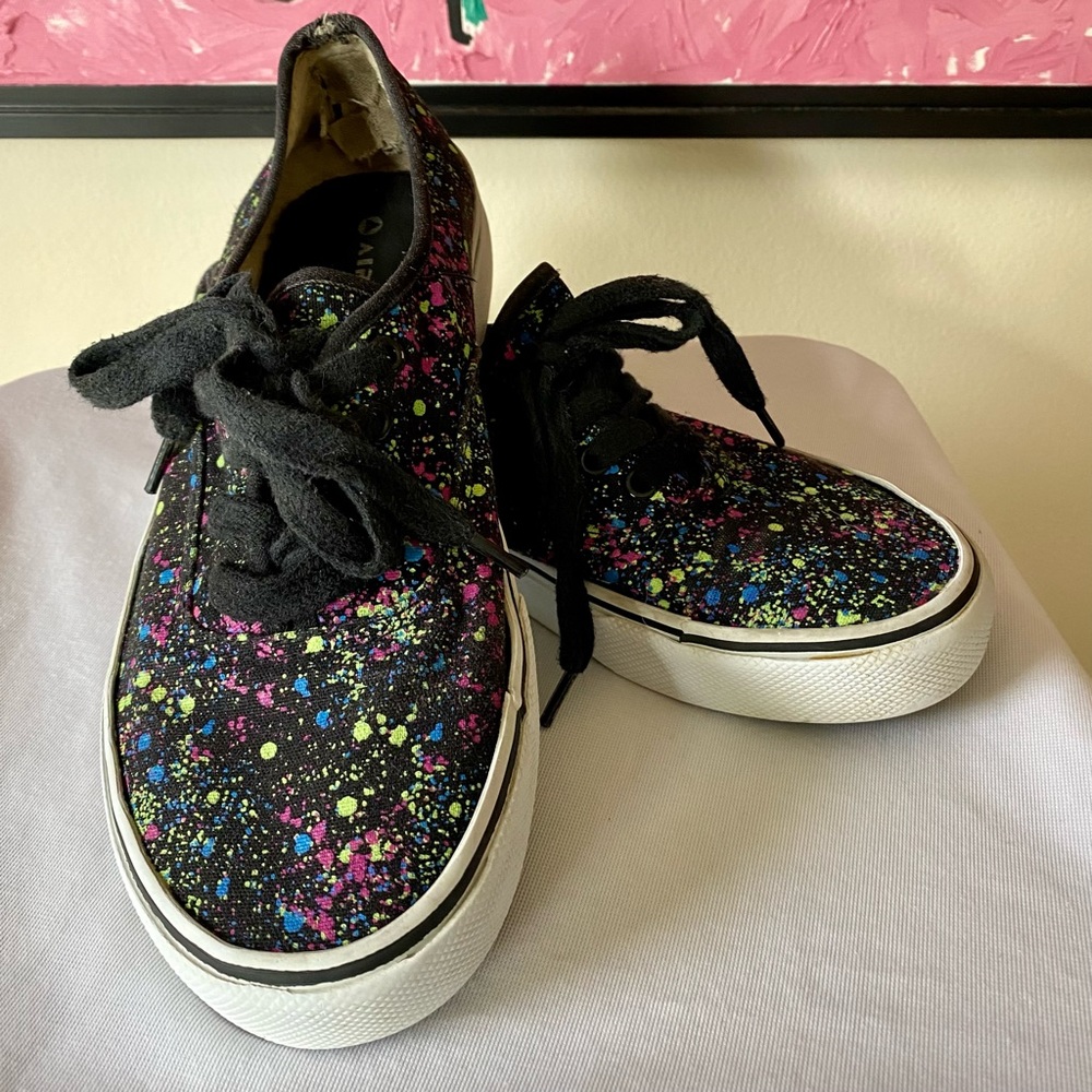 vintage 90s neon splatter paint airwalks / 💥🎨 / size 7
